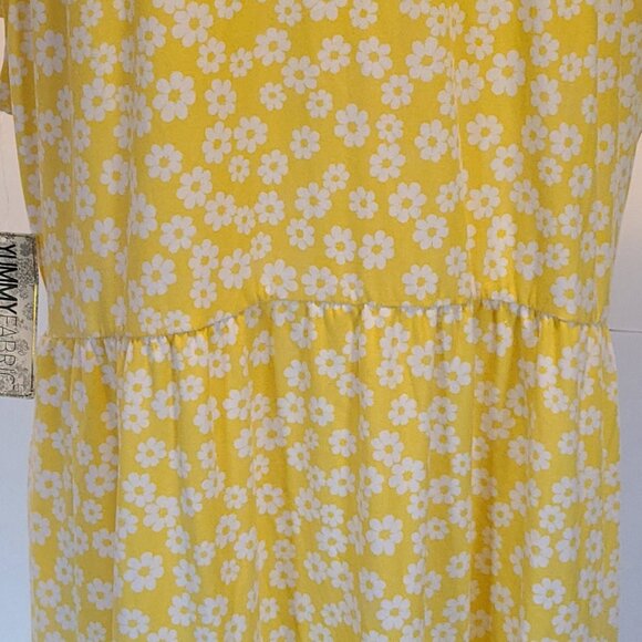 DEREK HEART JUNIORS 2X YELLOW SUPER SOFT&YUMMY COMFY V-NECK PULLOVER MIDI DRESS - Picture 8 of 10